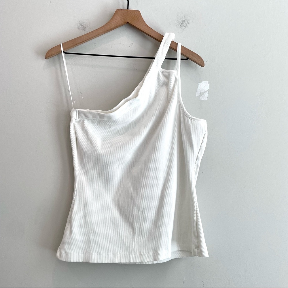Maeve One-Shoulder Ribbed Tank Top - Picture 8 of 11